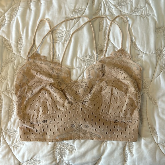 Free People bralette size medium light beige color - Picture 1 of 8